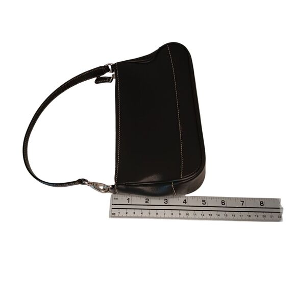 Vintage Coach Small Mini Handbag Purse Black  Leather Hampton 7785 - Picture 10 of 11